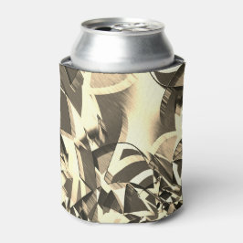 Beige Streifen auf einem braunen, tropfenden Bild Dosenkühler