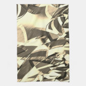 Beige Streifen auf einem braunen, tropfenden Bild Geschirrtuch (Vertikal)