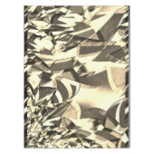 Beige Streifen auf einem braunen, tropfenden Bild Tischdecke (Vorderseite)