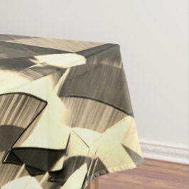 Beige Streifen auf einem braunen, tropfenden Bild Tischdecke