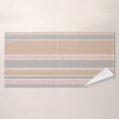 Beige Streifen Badehandtuch (Badehandtuch)