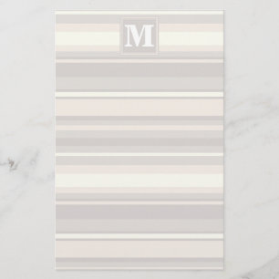 Beige Streifen Briefpapier
