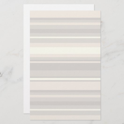 Beige Streifen Briefpapier (Vorne/Hinten)