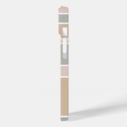 Beige Streifen Case-Mate iPhone Hülle (Rückseite / Links)
