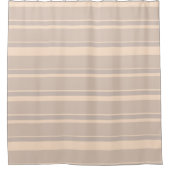 Beige Streifen Duschvorhang (Vorderseite)
