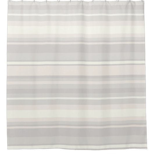 Beige Streifen Duschvorhang (Vorderseite)