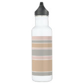 Beige Streifen Edelstahlflasche (Rechts)