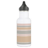 Beige Streifen Edelstahlflasche (Rechts)