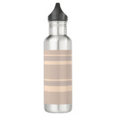 Beige Streifen Edelstahlflasche (Links)