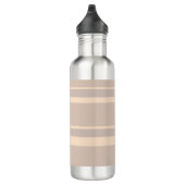 Beige Streifen Edelstahlflasche (Rechts)