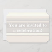 Beige Streifen Einladung (Vorderseite)
