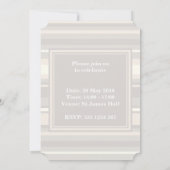 Beige Streifen Einladung (Rückseite)