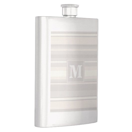 Beige Streifen Flachmann (Rechts)