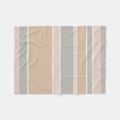 Beige Streifen Fleecedecke (Vorderseite (Horizontal))
