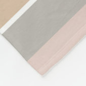 Beige Streifen Fleecedecke (Ecke)