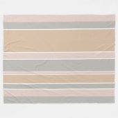 Beige Streifen Fleecedecke (Vorderseite (Horizontal))