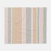 Beige Streifen Fleecedecke (Vorderseite (Horizontal))