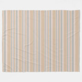 Beige Streifen Fleecedecke (Vorderseite (Horizontal))