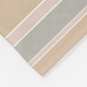 Beige Streifen Fleecedecke (Ecke)