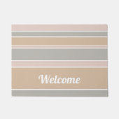 Beige Streifen Fußmatte (Vorderseite)