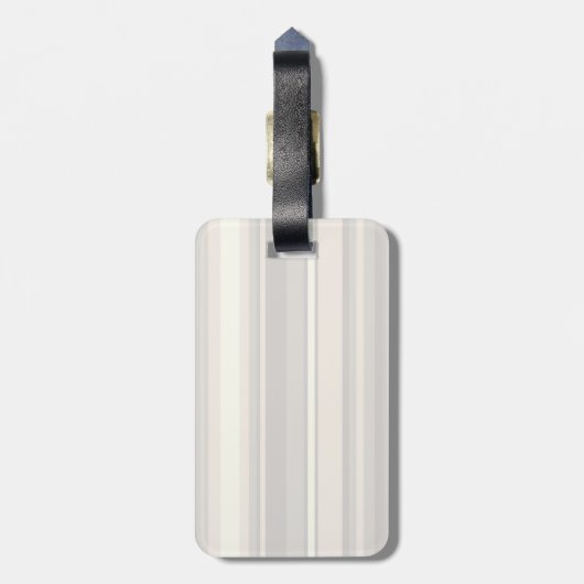 Beige Streifen Gepäckanhänger (Rückseite vertikal)