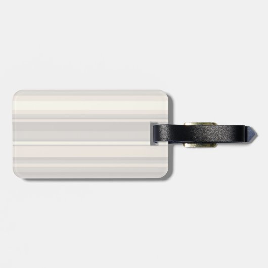 Beige Streifen Gepäckanhänger (Rückseite horizontal)