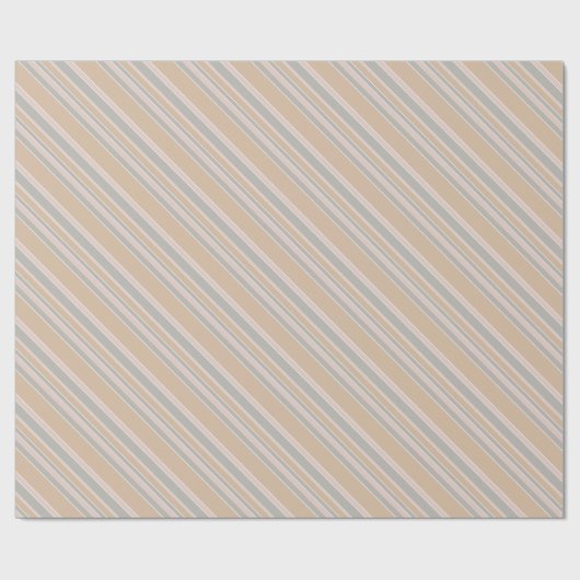 Beige Streifen Geschenkpapier (Flach)