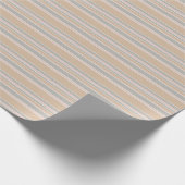 Beige Streifen Geschenkpapier (Ecke)