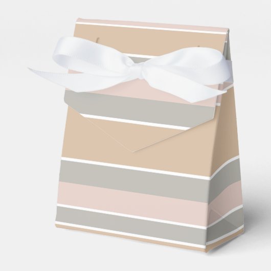 Beige Streifen Geschenkschachtel (Vorderseite)