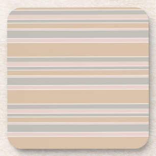 Beige Streifen Getränkeuntersetzer