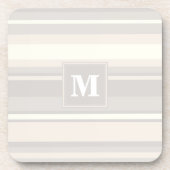 Beige Streifen Getränkeuntersetzer (Vorderseite)