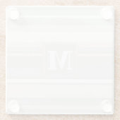 Beige Streifen Glasuntersetzer (Rückseite)