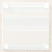 Beige Streifen Glasuntersetzer (Rückseite)