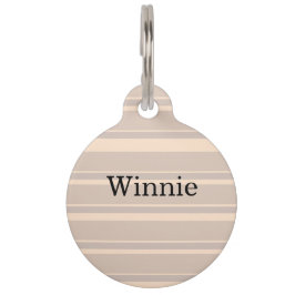 Beige Streifen Haustiermarke