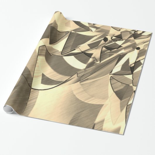 Beige Streifen in beigen Tönen Geschenkpapier (Ungerollt)