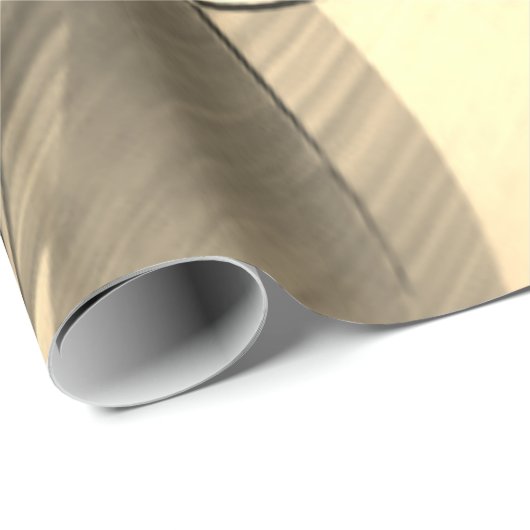 Beige Streifen in beigen Tönen Geschenkpapier (Rolleneckpunkt)