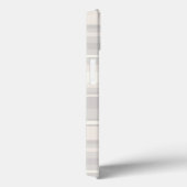 Beige Streifen in Monogramm Case-Mate iPhone-Gehäu iPhone Hülle (Rückseite / Rechts)