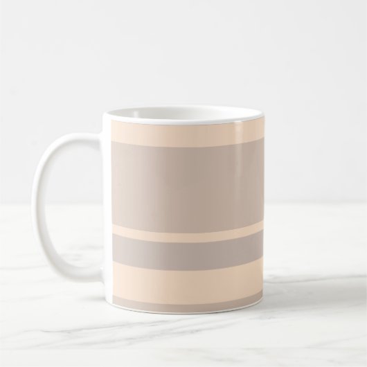 Beige Streifen Kaffeetasse (Links)