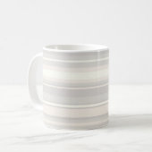 Beige Streifen Kaffeetasse (Vorderseite Links)