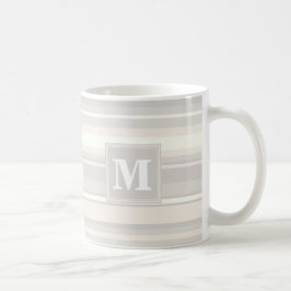 Beige Streifen Kaffeetasse