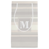 Beige Streifen Kleine Geschenktüte (Vorderseite)