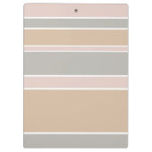 Beige Streifen Klemmbrett (Rückseite)