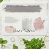 Beige Streifen Küche Handtuch (Gefaltet)