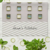 Beige Streifen Küche Handtuch (Gefaltet)