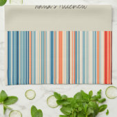 Beige Streifen Küche Handtuch (Gefaltet)