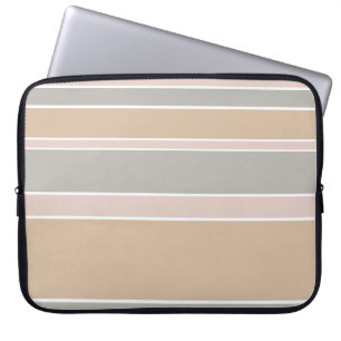 Beige Streifen Laptopschutzhülle