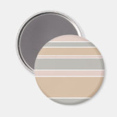 Beige Streifen Magnet (Vorderseite/Rückseite)