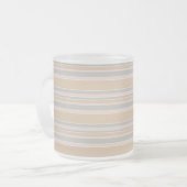 Beige Streifen Mattglastasse (Vorderseite Links)