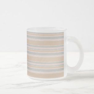Beige Streifen Mattglastasse