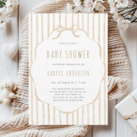 Beige Streifen mit Rahmen geschlechtsneutrale Baby